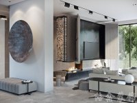 現(xiàn)代風格別墅室內(nèi)裝修裝飾效果展示-1053-02