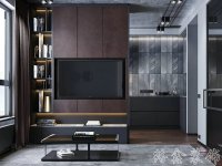 工業(yè)風格家居裝修裝飾室內設計效果-A507-6